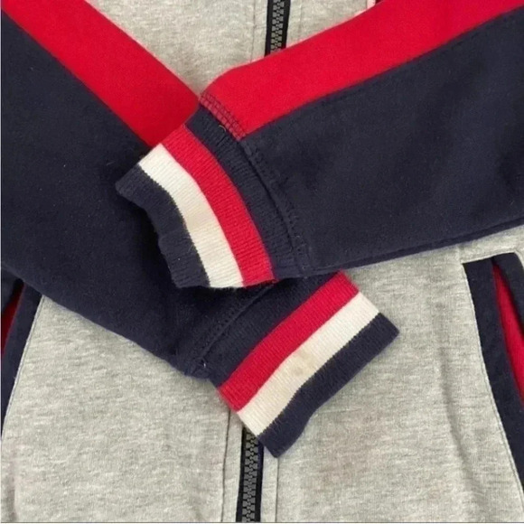 Tommy Hillfiger Big Boys Wayne Gray Rec Colorblocked Varsity Jacket SZ S - Picture 10 of 12